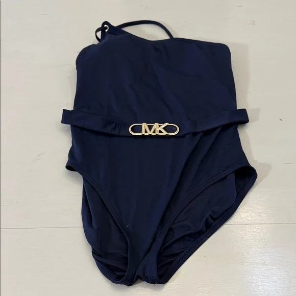 Michael Michael Kors Women's Embellished One-Shoulder One-Piece Size 12 - Picture 2 of 8